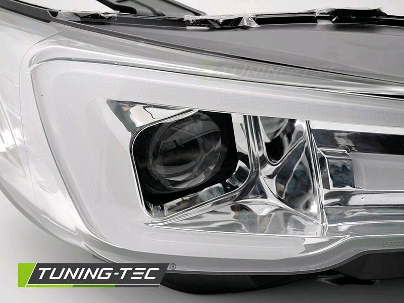 VOLL LED Lightbar Design Scheinwerfer chrom für Subaru WRX 14- in Calden