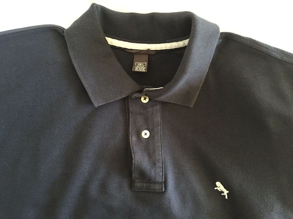 H&M Polo Shirt T-Shirt Herren blau Gr. L in Koblenz