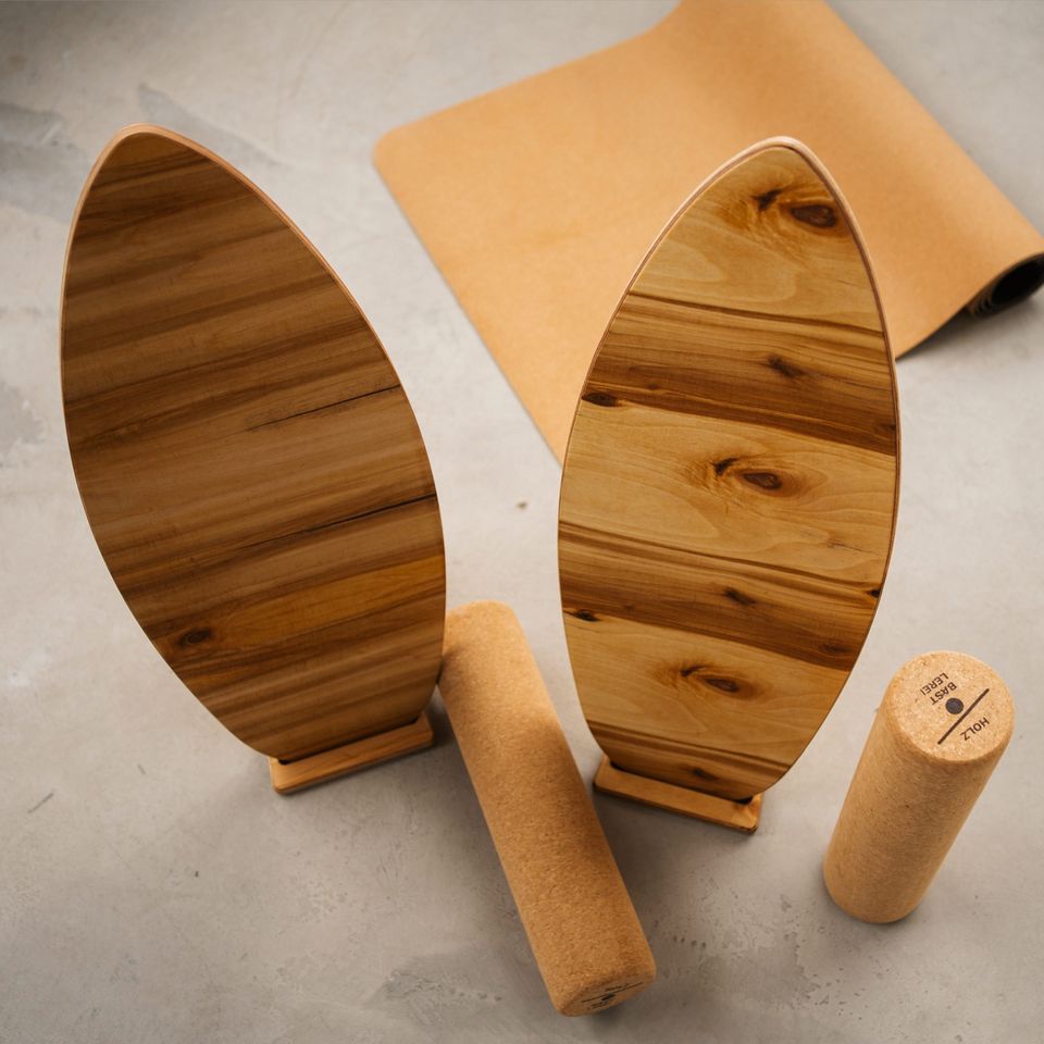 Handmade Balance Boards I inkl. Korkrolle & Ständer I Perfektes Geschenk, Gratis versendet, Ideal für Anfänger, Erwachsene und Jugendliche in Köln