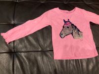 Langarmshirt,rosa.pink.Pailletten. Pferd,Gr 116 Hessen - Otzberg Vorschau