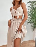 Zweiteiler beige Ibiza boho hippie M/L Rock und Oberteil Niedersachsen - Lingen (Ems) Vorschau