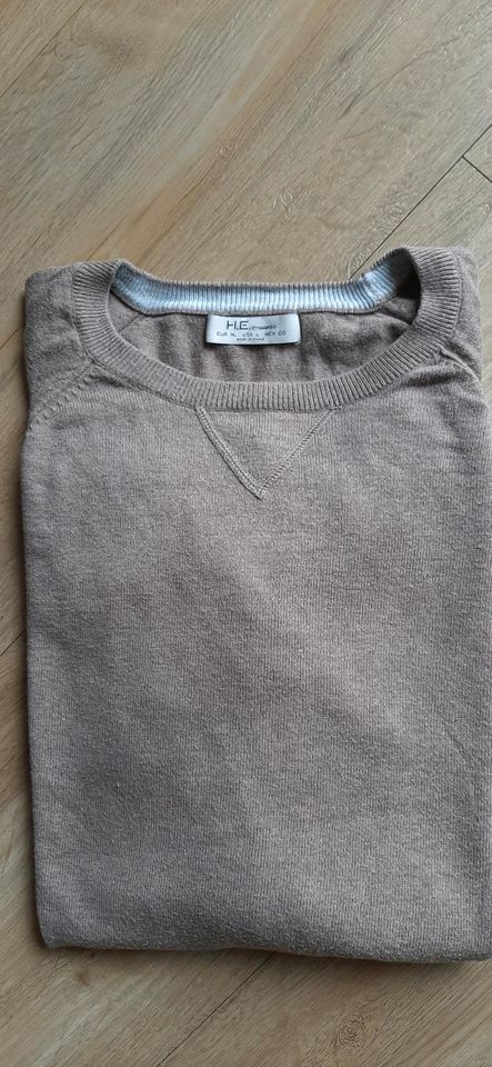 Herren Strickpullover Mango beige Größe L in Salching