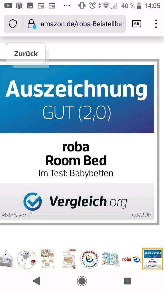 Baby Beistell - Kinderbett ROBA room in,NP 252 Euro, praktisch in Rochau