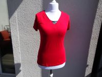 rotes T-Shirt von Orsay mit Ausschnitt, silber Dekoelement, M Dresden - Briesnitz Vorschau