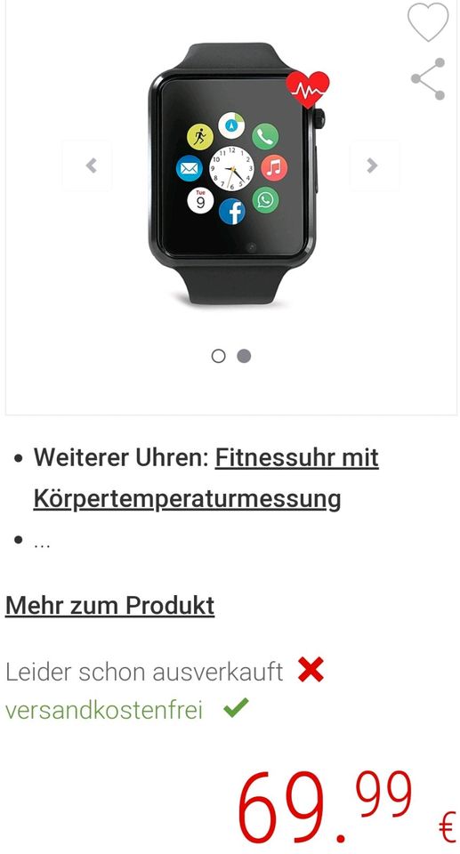 Armbanduhr❗NEU❗Smartbook Watch unisex Handyuhr Smartwatch in Döbeln