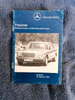Mercedes Benz Preisliste 1990 W201/124/126/129 Baden-Württemberg - Hardthausen Vorschau