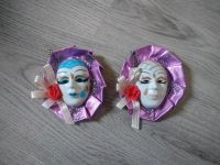 2 zwei kleine Set venezianische Masken aus Porzellan Deko Wand Leipzig - Connewitz Vorschau