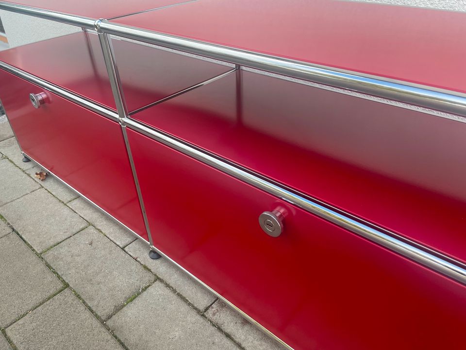 USM Haller Sideboard, rubinrot, RG mit MwsT, sehr gut in Ergersheim