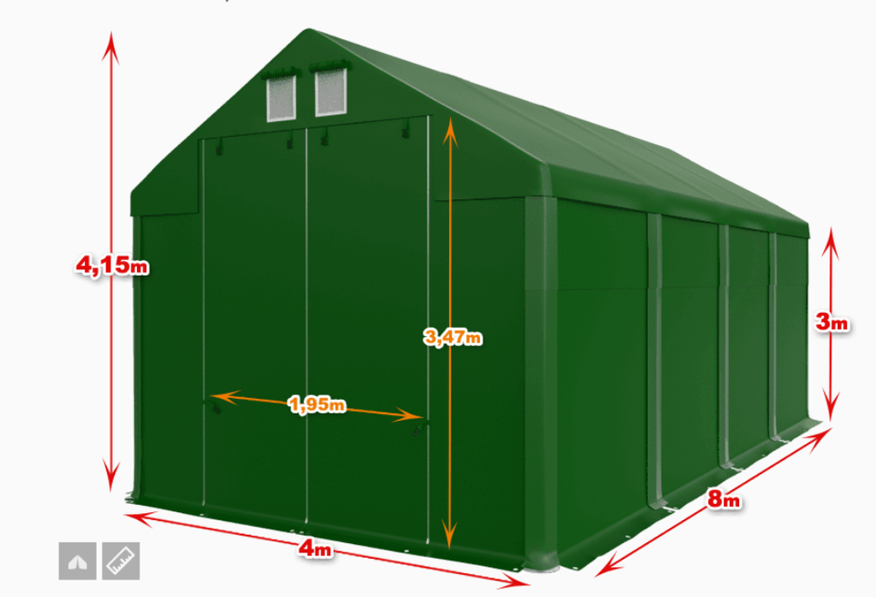 EXTRA starkes Lagerzelt 4x8x3 Garage ganzjährig Versand GRATIS in Görlitz