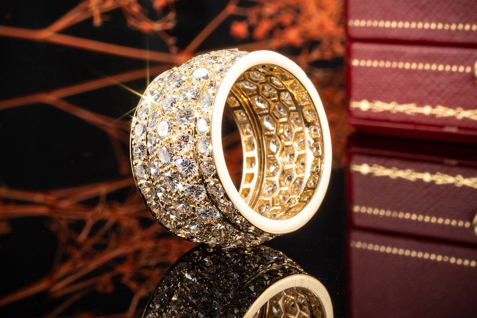 Cartier Ring Nigeria 750er Gelbgold mit Diamanten Brillanten OVP in Wegberg