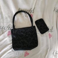 Damen Handtasche schwarz mit Rosen muster Bayern - Allershausen Vorschau