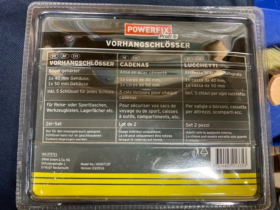 Powerfix Vorhangschlösser 2er-Set, neu, OVP in Trier