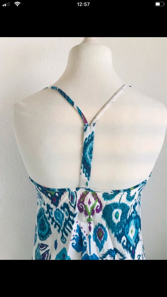 Next Hippie Kleid blau weiß Sommerkleid Ibiza Strandkleid 38 in Pohlheim