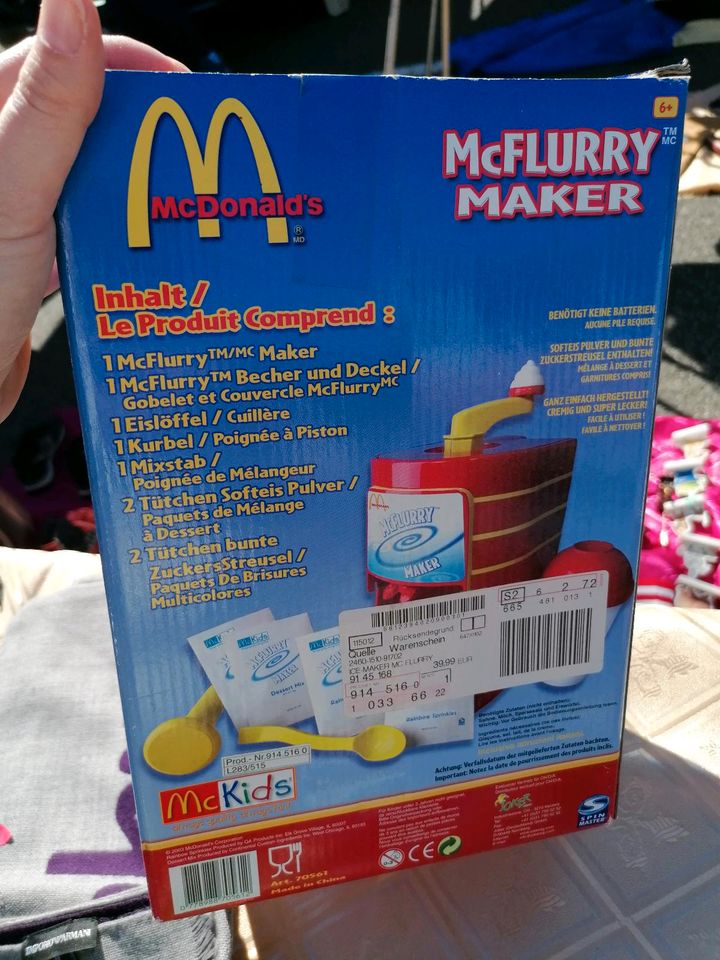 Mc Donald's Mc Flurry Maker Vintage Mc Kids Eis Maschine OVP in Saarbrücken