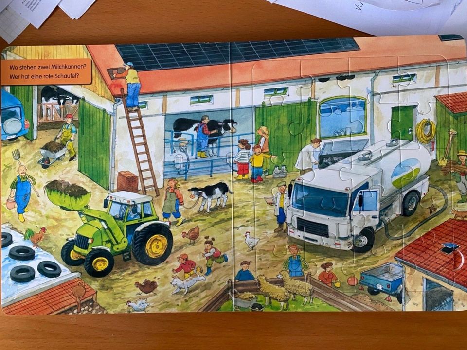 Mein Puzzle-Wimmellbuch BAUERNHOF Kinderbuch Motorik Logik Ergo in Fredersdorf-Vogelsdorf