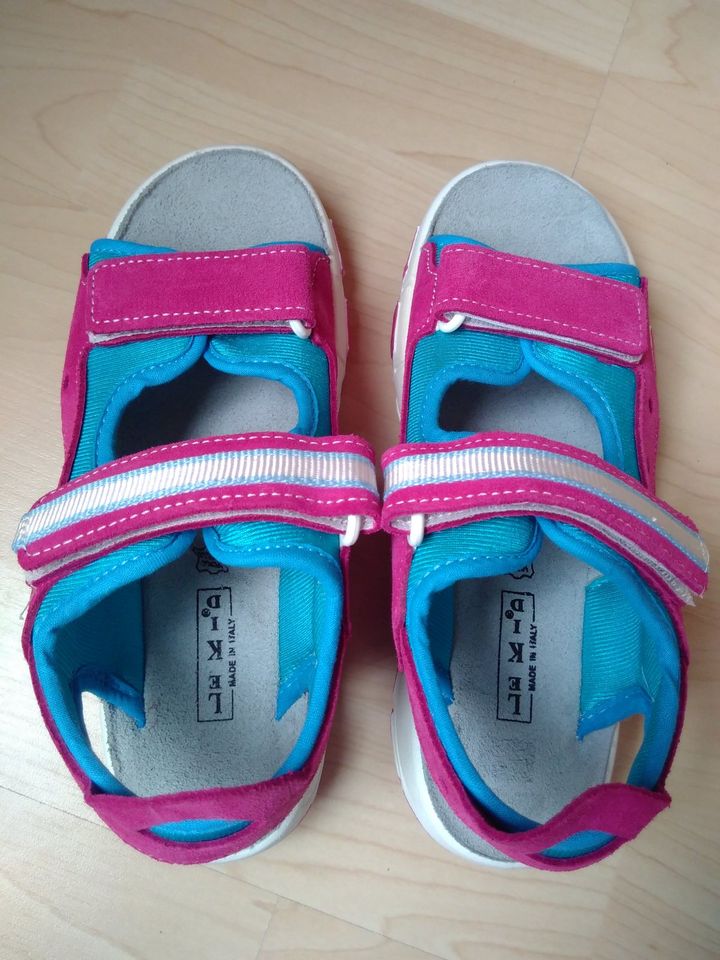 Sandalen Schuhe Pink/Blau~ Klettverschluss ~ Leder ~ Gr. 34 ~ NEU in Marl