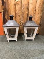 2x Windlicht Kerze shabby chic Kerzenhalter Kerzenständer Laterne Nordrhein-Westfalen - Spenge Vorschau