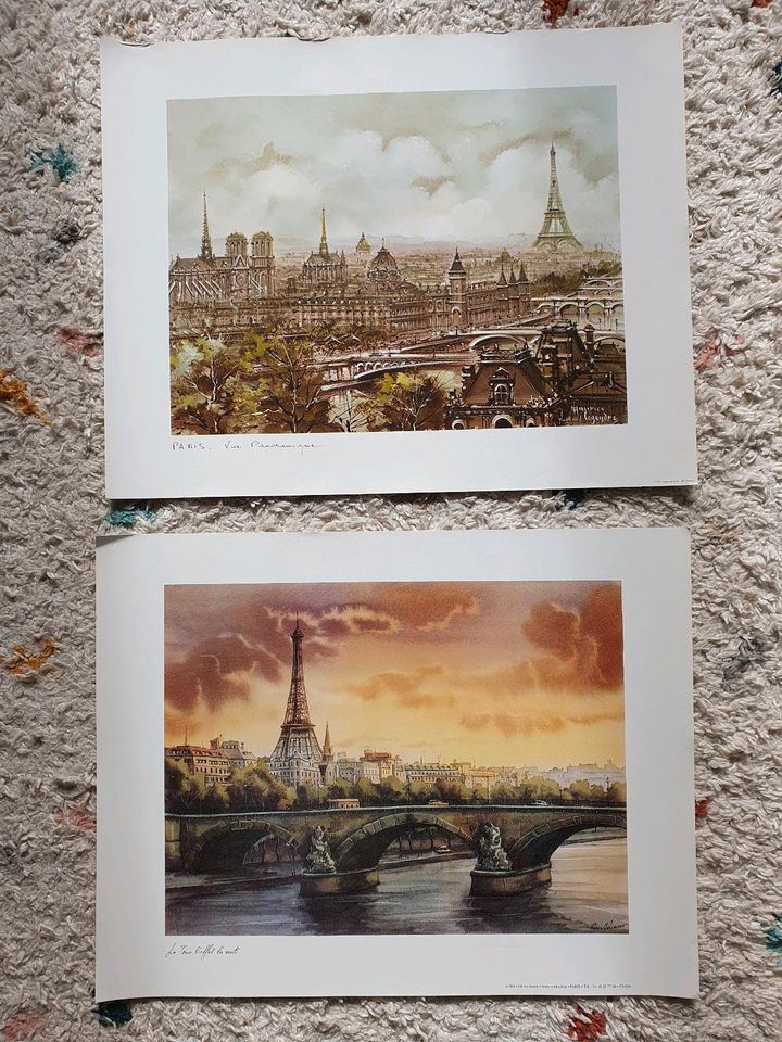 2 x Paris Bild Eiffelturm 45 x 35 cm Druck in Hamburg