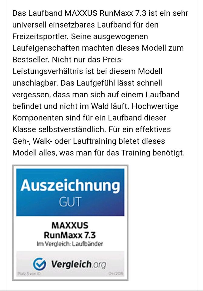 Maxxus Laufband RunMaxx 7.3 in Meine