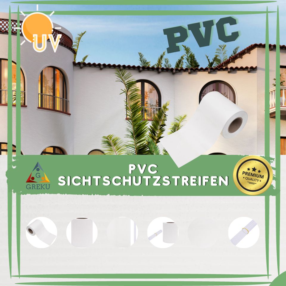 PVC Sichtschutzstreifen 0,19 x 35 m Zaunblende Gartenzaun in Kalkar