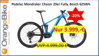 Pedelec Mondraker Chaser 29 - statt UVP 4.999.- € - E-MTB Fully, Bosch Perf. Line CX Gen4, 625 Wh, Trail, RockShox „OrangeBikeConcept Karlsruhe E-Bike Elektro-Fahrrad“ 6280 Baden-Württemberg - Karlsruhe Vorschau