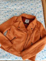 Garcia Jeans M Veloursleder Jacke orange Bikerstil Dresden - Gompitz Vorschau