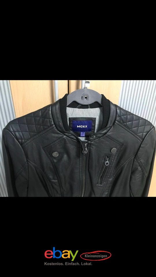 *NEU* Mexx Damen Lederjacke schwarz Größe 40 in Weilrod 