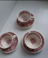 3 x Teetasse Untertasse Villeroy & Boch Burgenland rot Köln - Rodenkirchen Vorschau