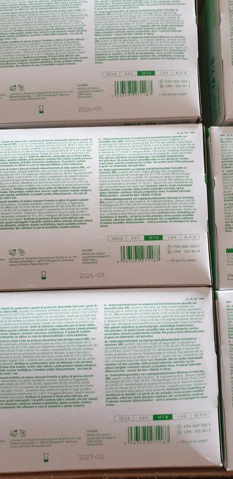 6 x LR Sentina Ambidextrous NP Latex  Handschuhe  Gr. M 7-8 in Hennef (Sieg)