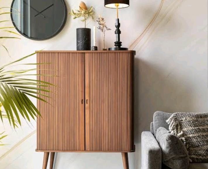 Zuiver Barbier Cabinet Highboard Schrank Schiebetür Holz in Berlin