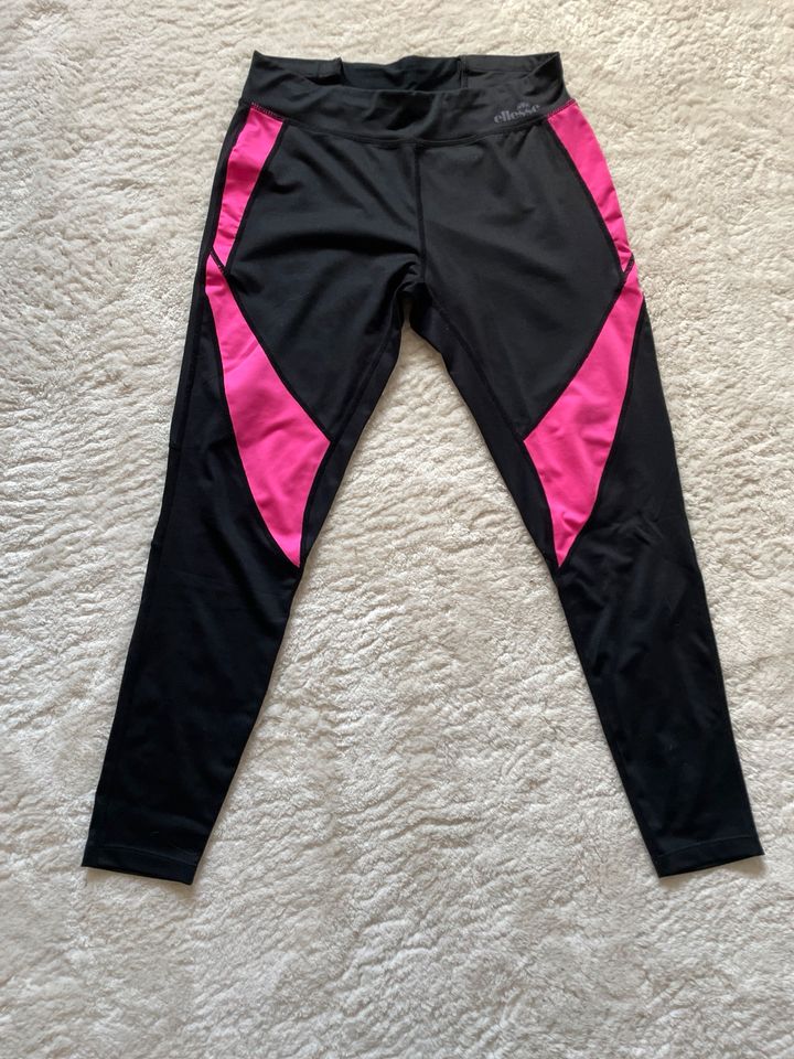 Ellesse Sporthose Leggings Damen schwarz pink Gr. M in Neuberg