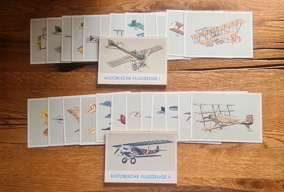 Historische Flugzeuge Sammelbildserie in Mansfeld