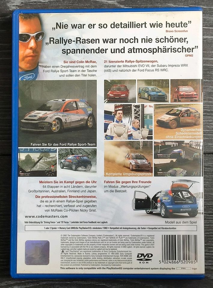 PS2 Games: Disney Cars, Gran Turismo 4, colin mcrae rally 3 in Jülich