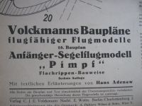 Volckmanns Baupläne, 16.  Anfänger-Segelflugmodell "Pimpf" Dresden - Klotzsche Vorschau