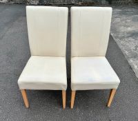 2 Stühle, Leder/Holz, Beige/Braun Köln - Godorf Vorschau