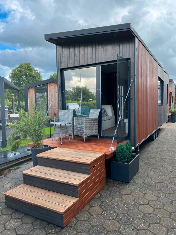 WANDERLUST Tiny House PANORAMA 7,20m mit ausklappbarer Terrasse in Tornesch