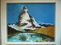 Gemälde Ölbild Ölgemälde Matterhorn signiert Theodor Schäfer Nordrhein-Westfalen - Menden Vorschau