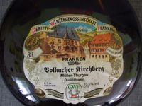 Bocksbeutel, 3 Liter, Volkacher Kirchberg 1994er - LEER Bayern - Hohenroth bei Bad Neustadt a d Saale Vorschau