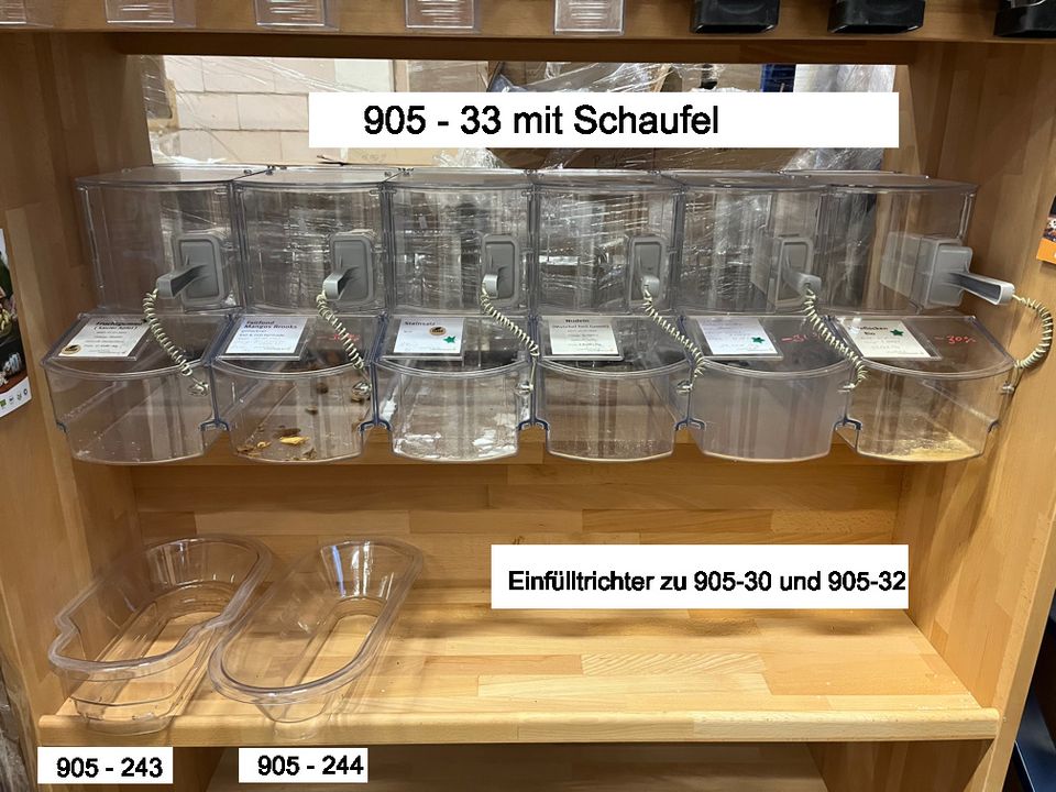 Schütt & Schöpfbehälter Dispenser.Offenverkauf unverpackt Ware in Saarbrücken