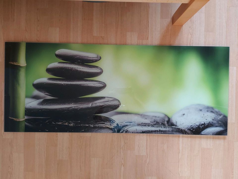 Neu! Glasbild 125 x 50 cm XL Zen Steine Feng Shui, Wellness in Plauen