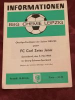 Programmheft Chemie Leipzig gegen Carl Zeiss Jena vom 5.Mai 1984 Leipzig - Schönefeld-Abtnaundorf Vorschau