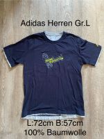 Adidas Herren Gr. L T-Shirt just Sports Baumwolle blau grau Niedersachsen - Bohmte Vorschau