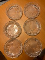 6 Glas-Kristall-Schalen/Teller mit geätzten Obst Schliff Flensburg - Mürwik Vorschau