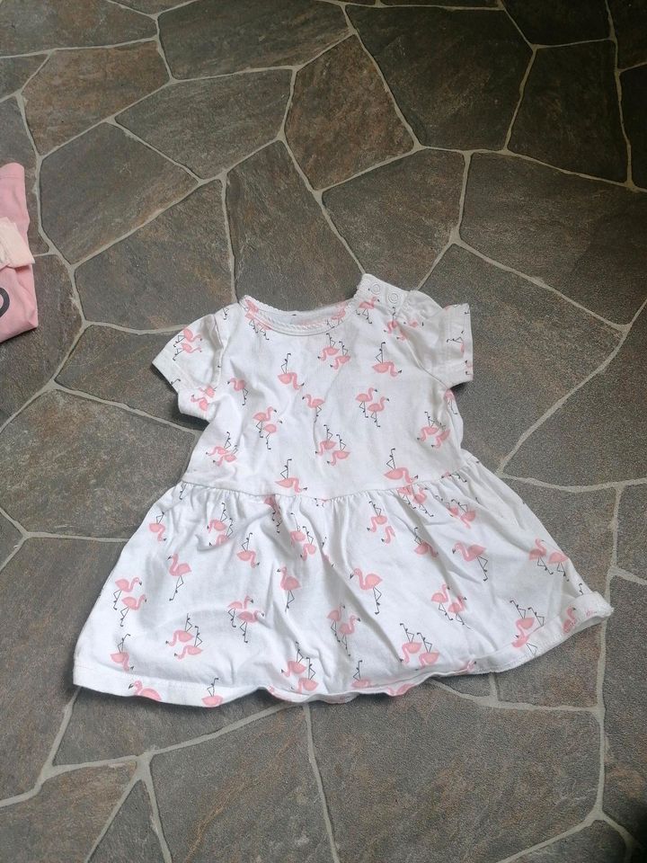 Lupilu Kleid weiß mit Flamingo Gr 62/68 in Bischofswerda