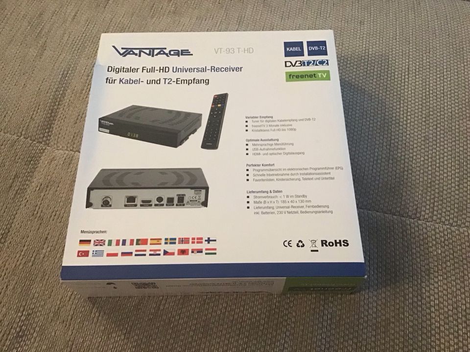 Freenet TV DVB-T2 FULL HD Receiver & Antenne in Brandenburg an der Havel