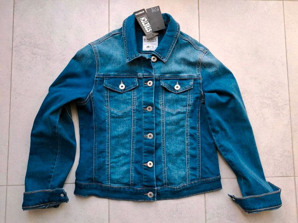 NEU m. Etikett Gr.36 bzw. 176 Jeansjacke Mädchenjacke Sommerjacke in Drei Gleichen