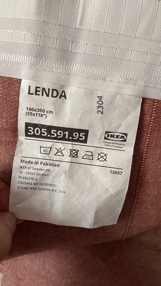 LENDA 2 Gardinen Ikea braunrot 140x300 cm in Wetzlar