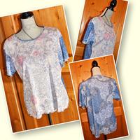 Canda Paisley Shirt Flower Druck Transparent Kurzarm Sommer Bayern - Leiblfing Vorschau