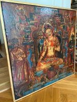 Gemälde Buddha Lack auf schweres Holz rar Kunst Malerei Handwerk Berlin - Wilmersdorf Vorschau