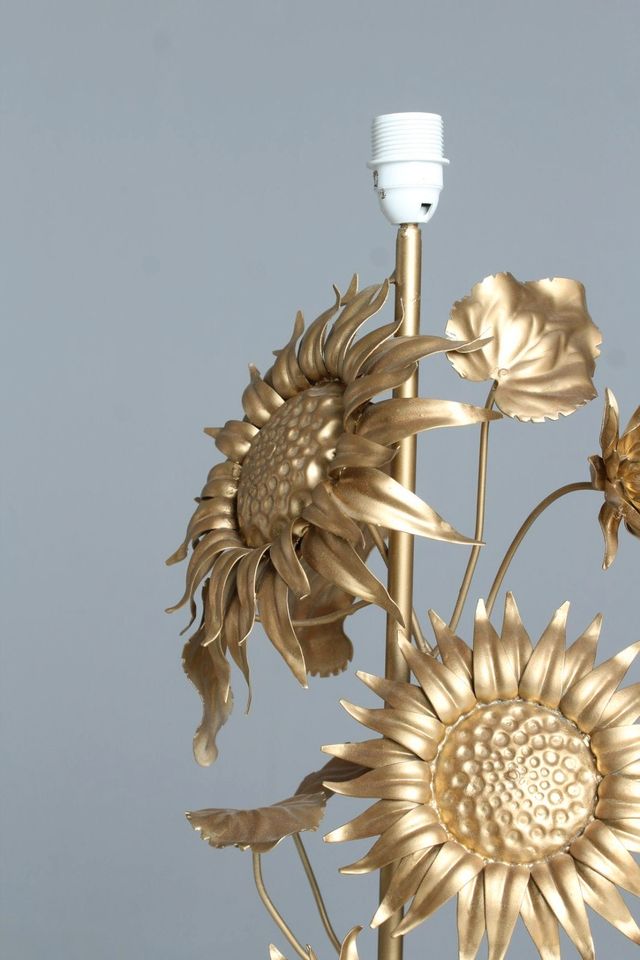 Vintage Sonnenblumen Tischlampe, 1980er-1990er Jahre in Gievenbeck